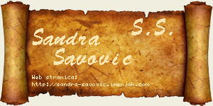 Sandra Savović vizit kartica